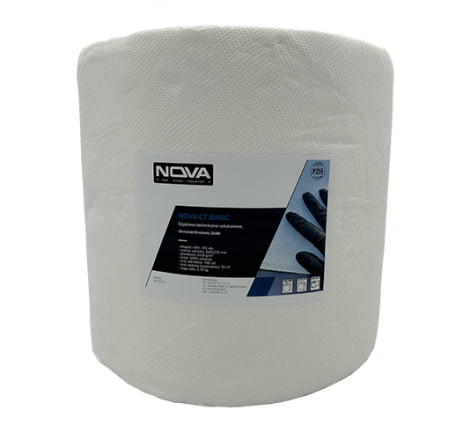 NOVA CT BASIC - Czyściwo techniczne celulozowe, dwuwarstwowe, białe