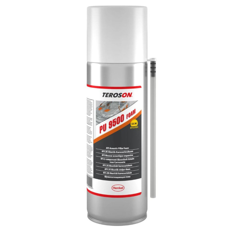TEROSON PU 9500 FOAM 400ML - pianka wygłuszająca hałas Dwuskładnikowa pianka poliuretanowa, gęstość 35 kg/m³