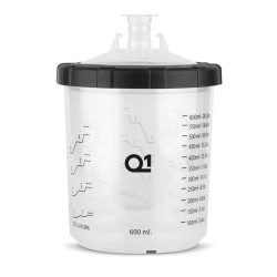 Q1 - Paint Cup System - Zestaw kubków jednorazowych 600ml, 190µm + kubek twardy